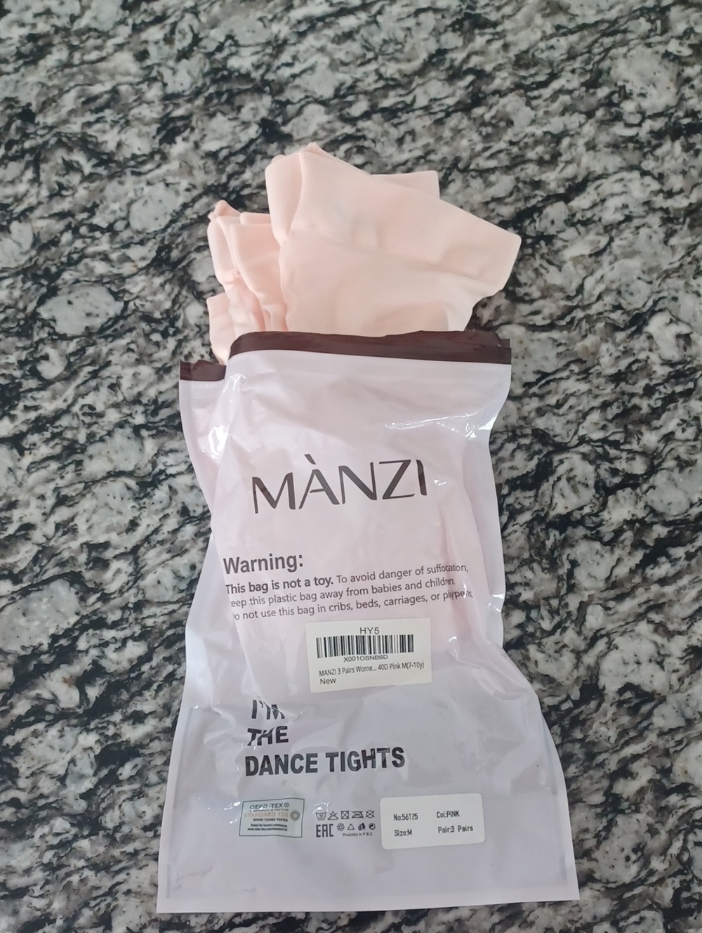 Girl's Dance Tights - Light Pink